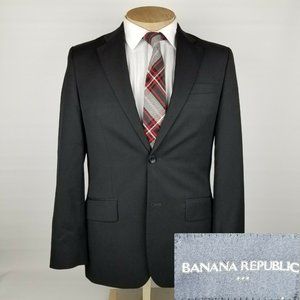 Banana Republic Mens Sport Coat 38R Black Wool